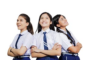 Girls School Students Thinking