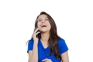 Young Woman Phone Hearing Badnews