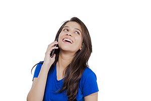 Young woman Talking Cell phone