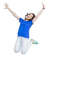 Indian Teenage Girl Jumping