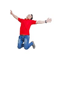 Indian Teenage Young man Jumping