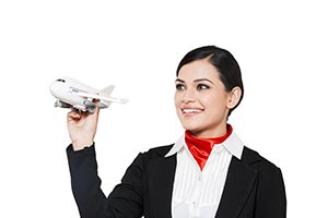 Indian Airhostess Plane Holding