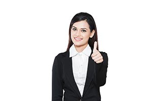 Business Woman Thumbs Up