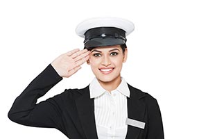 Female Airline Pilot Salute