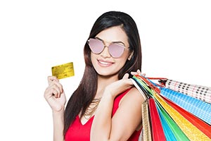 Woman Credit Card Shopping