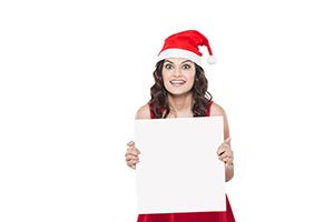 Woman Christmas Message Board