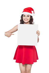 Woman Christmas Message Board