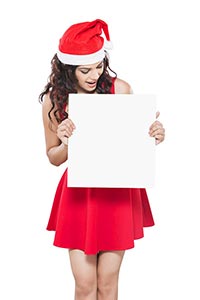 Woman Christmas Message Board