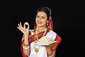 Indian Bengali Woman Sweets