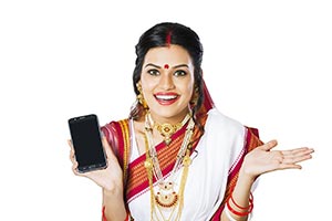 Bengali Woman Showing Mobile