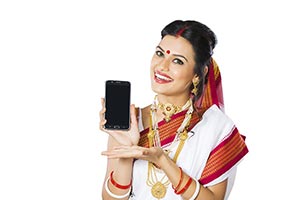 Bengali Woman Showing Mobile