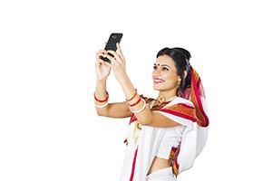 Woman Taking Selfie Phone