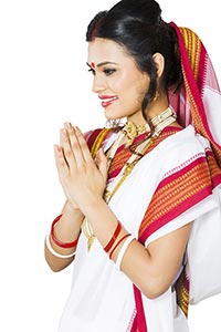 Indian Bengali Woman Greeting