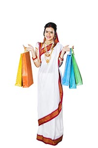 Bengali Woman Shopping Bags