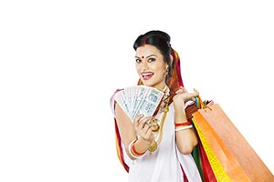Bengali Woman Money Shopping