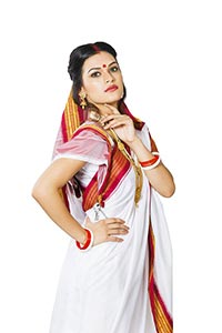 Bengali Woman Traditional Saree