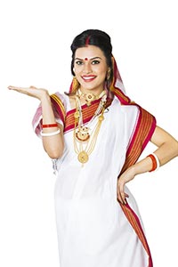 Traditionally Bengali Woman Gesturing
