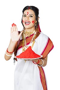 Bengali Woman Plate Colour