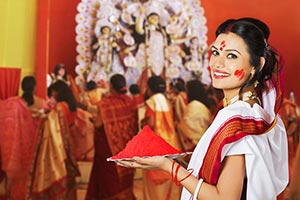Bengali Woman Durga Puja