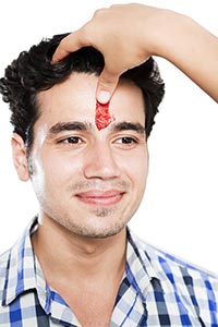Rakshabandhan Festivals Applying Tika