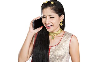 Teenager Girl Talking phone