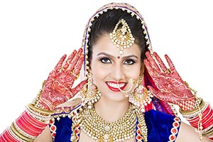 Indian Bride Showing Palms