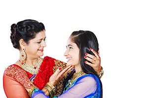 Indian Mother Girl Daughter