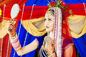 Indian Bride Getting Ready