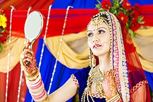 Indian Bride Getting Ready