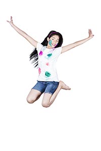 1 Person Only ; Arms Raised ; Carefree ; Casual Cl