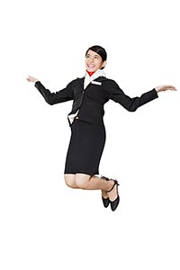 1 Person Only ; Aiming ; Air Hostess ; Arms Outstr