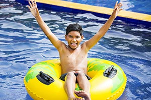 1 Person Only ; Arms Raised ; Bathing ; Boys ; Car