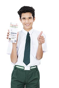 1 Person Only ; Aadhaar Card ; Boys ; Color Image 