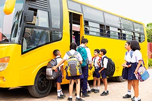 Bag ; Boys ; Bus ; Carrying ; Classmate ; Color Im