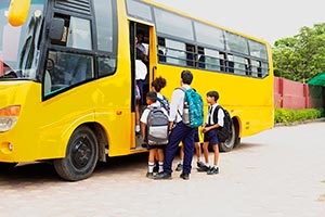 Bag ; Boys ; Bus ; Carrying ; Classmate ; Color Im